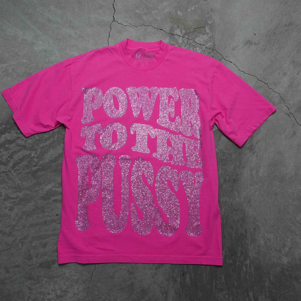 Pink Power To The P Rhinestone T