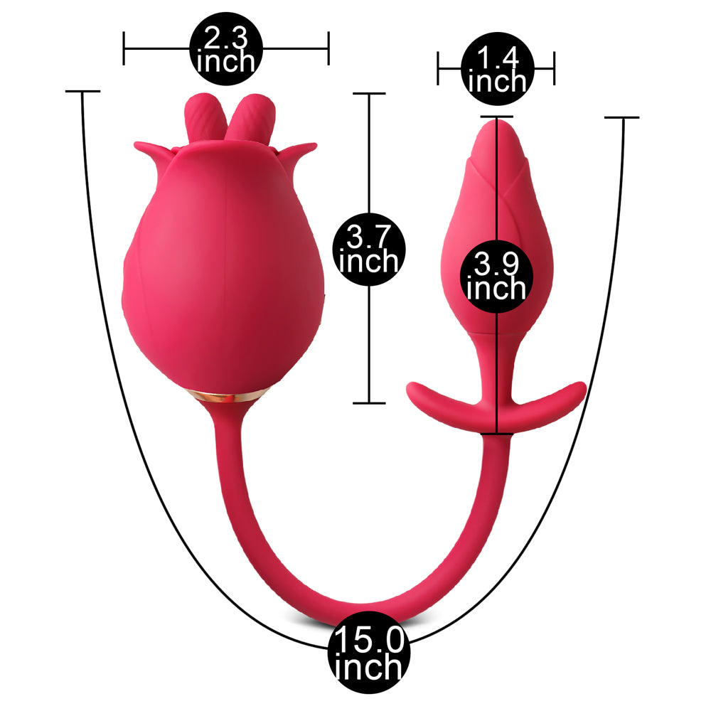 Rotating Rose with Anal Vibrator