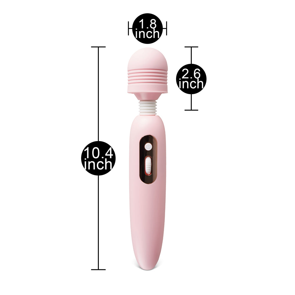 Classic Pink Vibrating Silicone Wand Massager