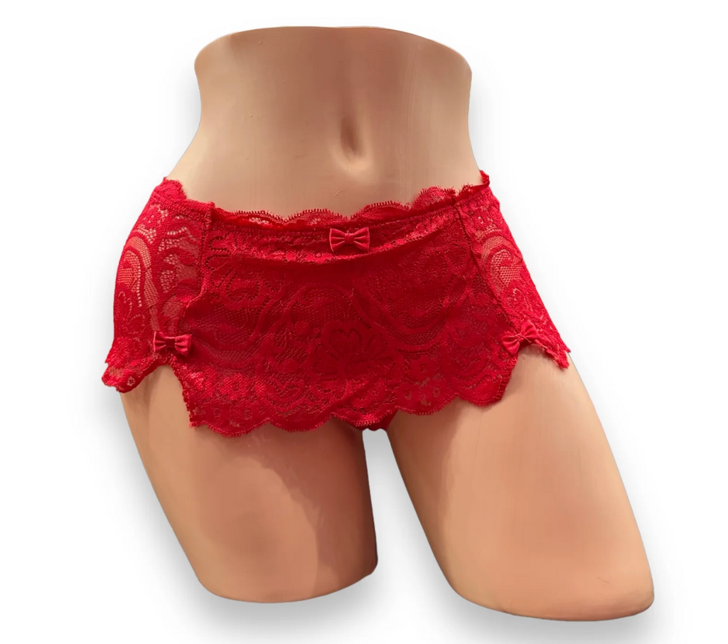 Red Laced Skirt Panties