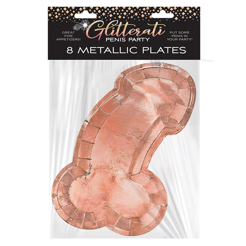 Glitterati Penis Plates-Rose Gold