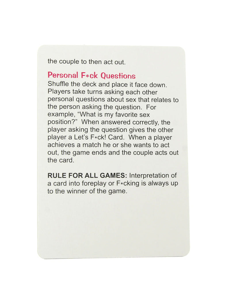 Let's F**K Card Game