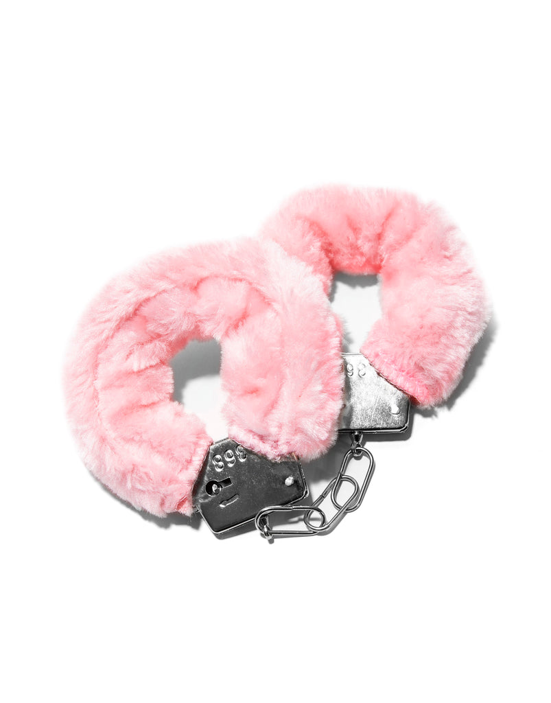 Pink Plush Cuffs