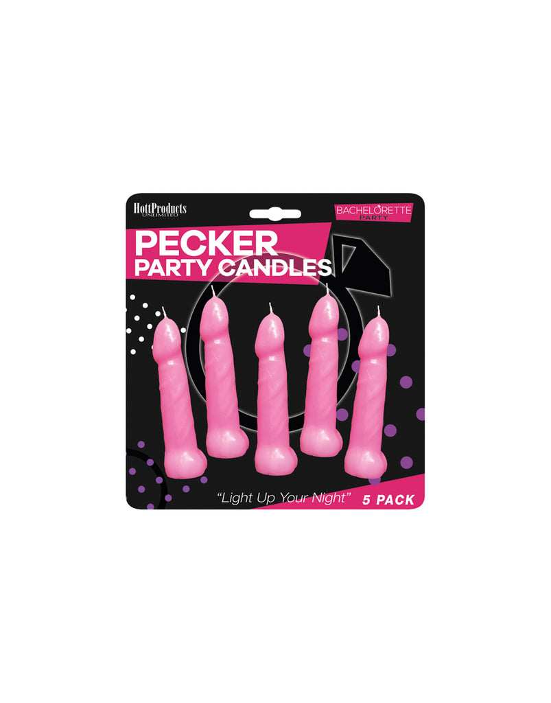 Bachelorette Party Pink Pecker Candles 5"