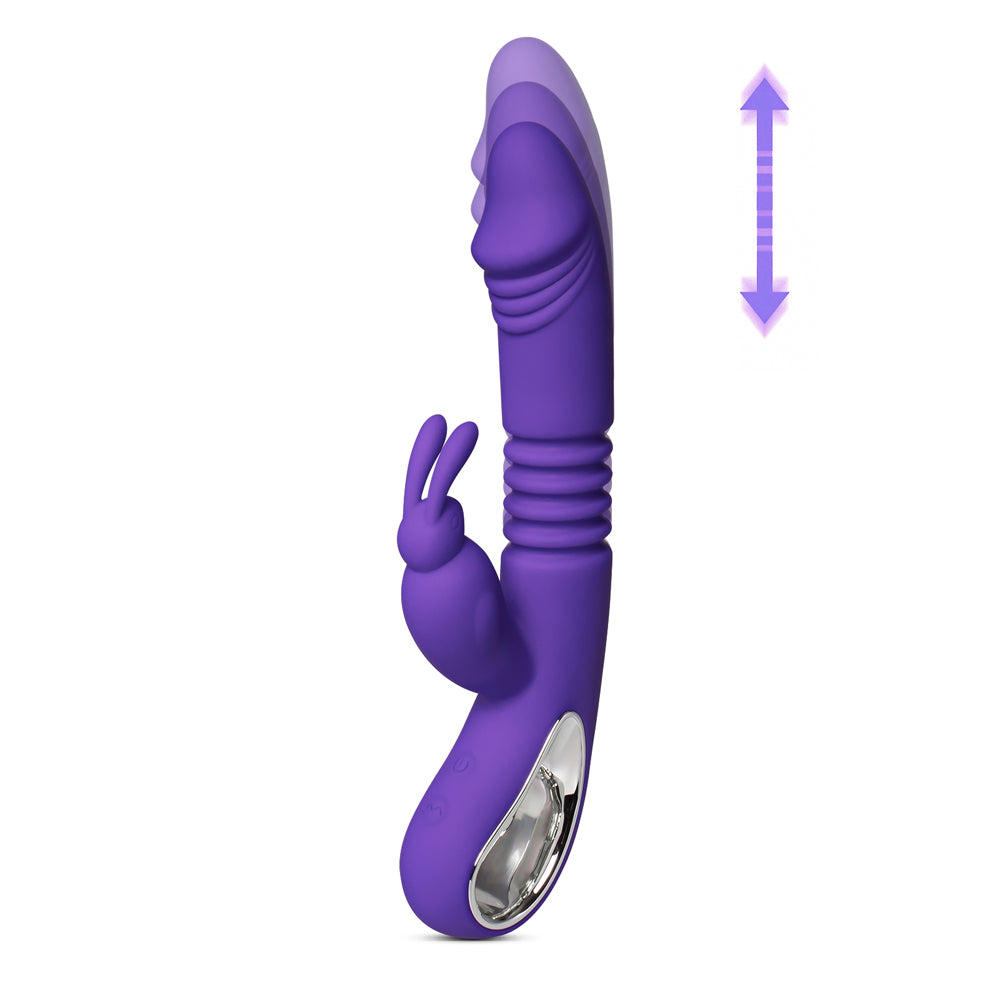 Purple Bunny Bliss Thrusting G-Spot Rabbit Vibrator