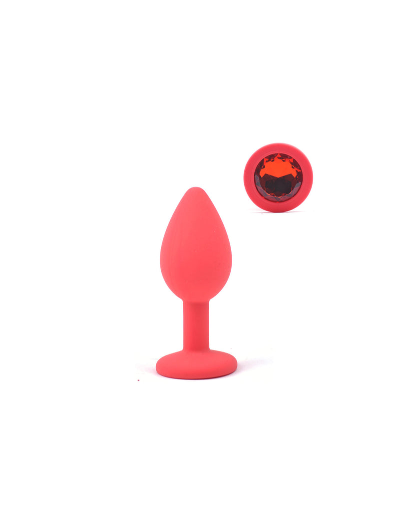 Red Jeweled Silicone Plug