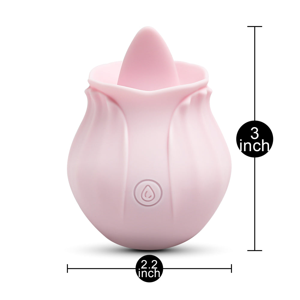 Clitoral Rose Vibrator with Tongue