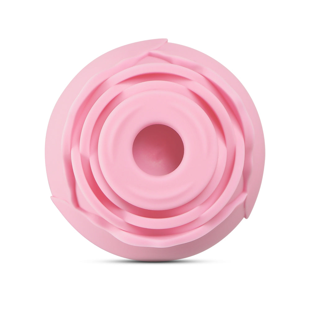 Pink Clitoral Rose Massager with Intense Suction
